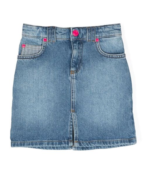 Джинсовая юбка в полоску