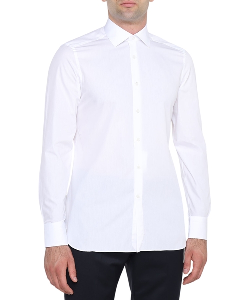 Рубашка с классическим воротником и длинными рукавами