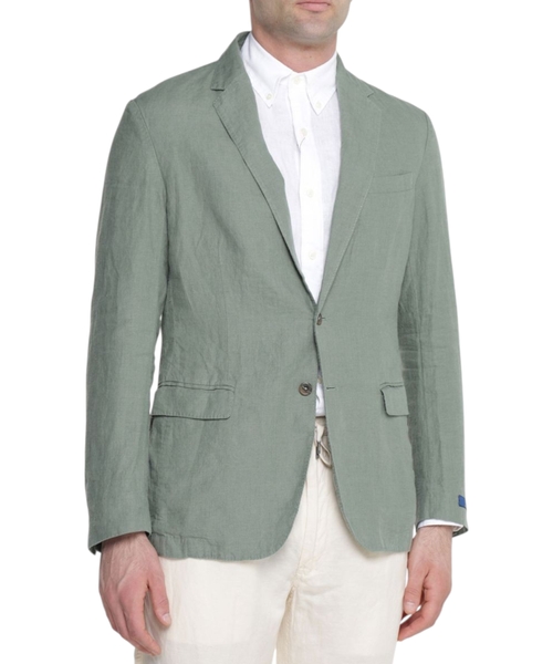 Пиджак прямого кроя с длинными рукавами и деталью в виде логотипа