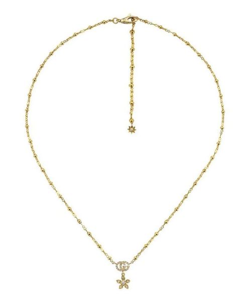 Brilyant daşlarla bəzədilmiş Gucci Flora boyunbağı