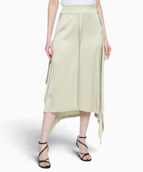 Logo embroidery silk skirt