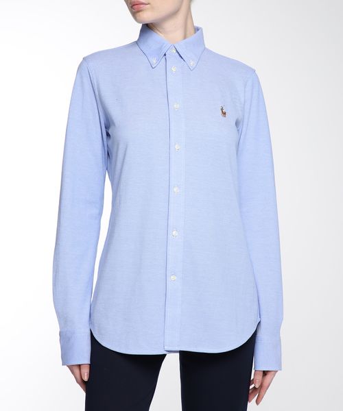 Loqo detallı düz biçimli köynək