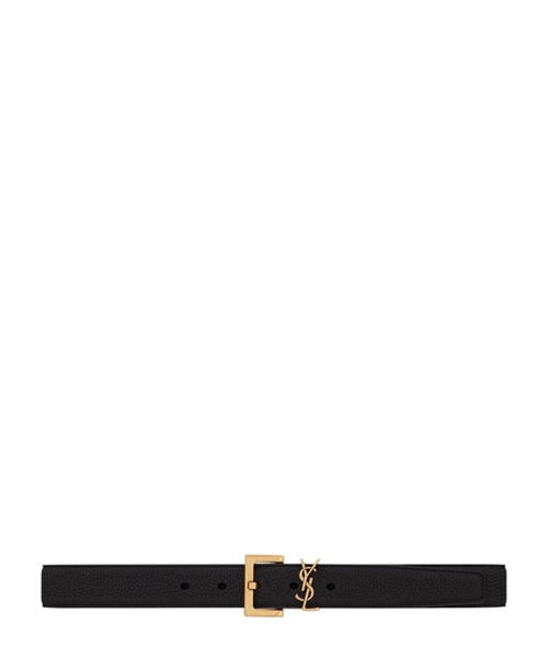 Cassandre belt with square buckle in grained leather