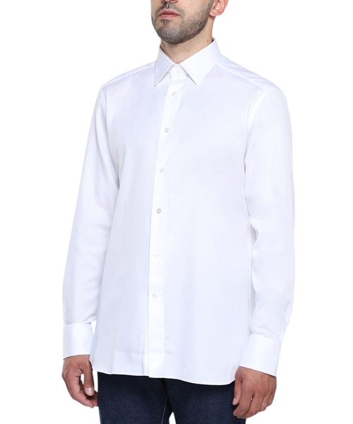 Рубашка прямого кроя с длинными рукавами