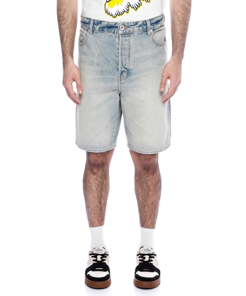 Straight fit denim shorts
