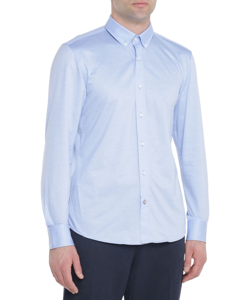 Straight fit shirt with long sleeves
