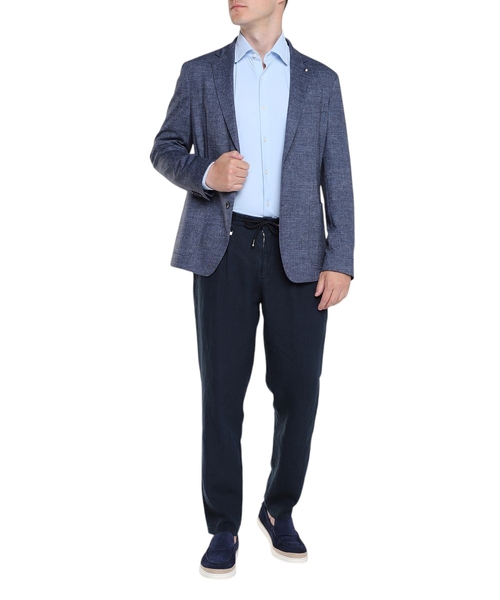 Straight fit shirt with long sleeves