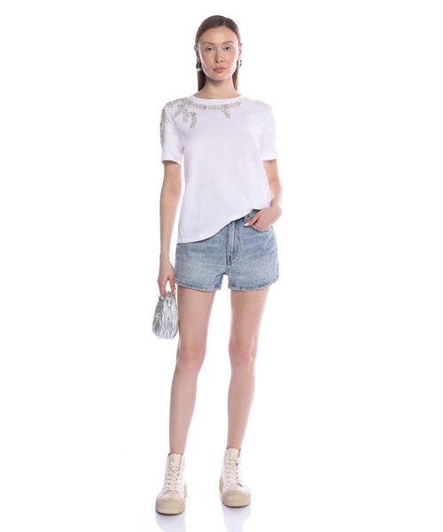 citybreeze★PIGMENT MINI EMBROIDERED SHORT SLEEVE T-SHIRT CITY BREEZE | 시티브리즈 City Breeze Mini Logo Embroidered