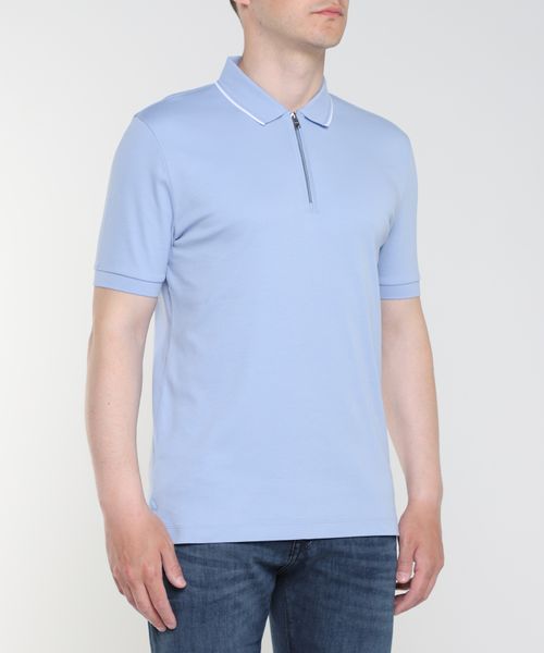 Zipped collar polo shirt
