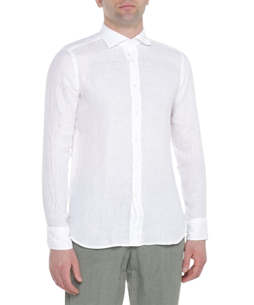 Рубашка с классическим воротником и длинными рукавами