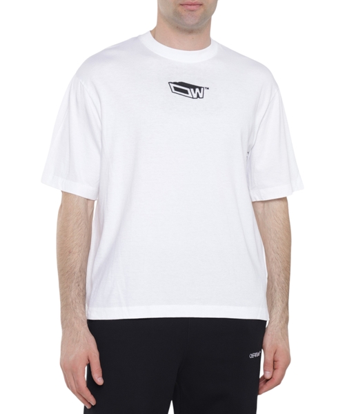 Loqo printli pambıq t-shirt