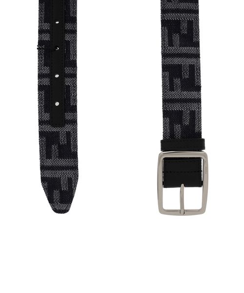 ベルト FENDI EMBROIDERED DENIM FF BELT Logo detail denim belt | Emporium