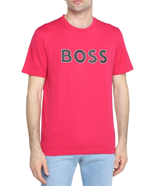 Футболка прямого кроя с принтом в виде логотипа