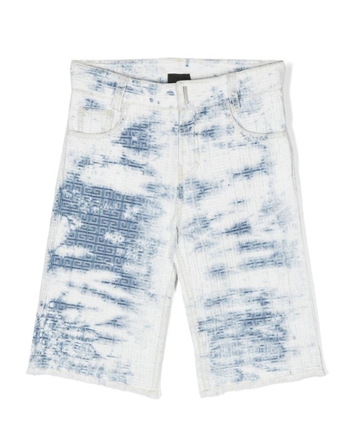 Loqo dizaynlı cins şort