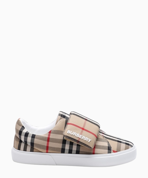 Plaid logo detailed sneakers