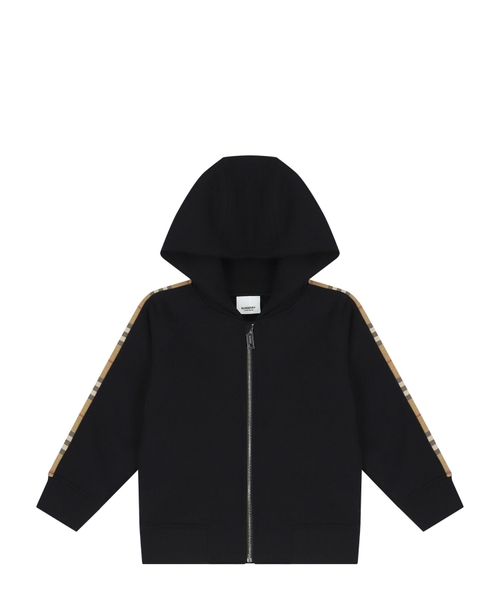 Logo printed zip-up hoodie