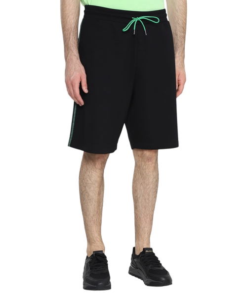 Logo print drawstring waist shorts