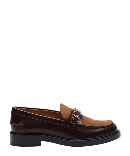 Chain detail loafers
