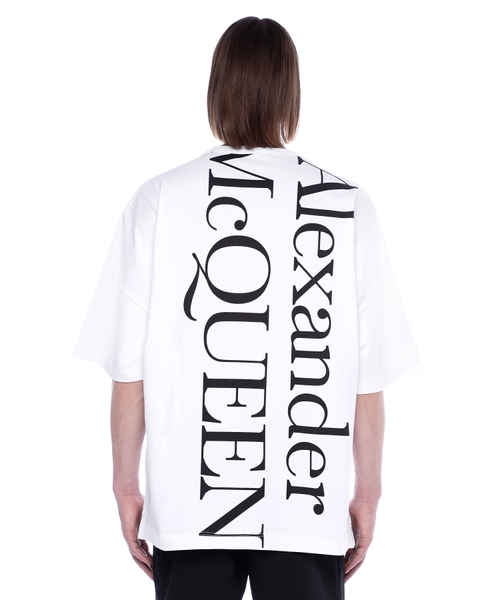 ★alexander mcqueen★ Varsity Short Sleeve T-Shirt White Bla Men's McQueen-T-Shirt in White | McQueen US