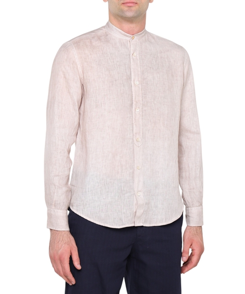 Льняная рубашка прямого кроя