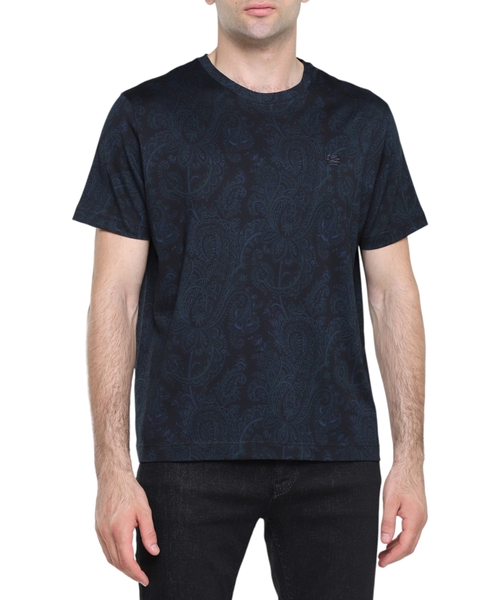 Short sleeve paisley print T-shirt