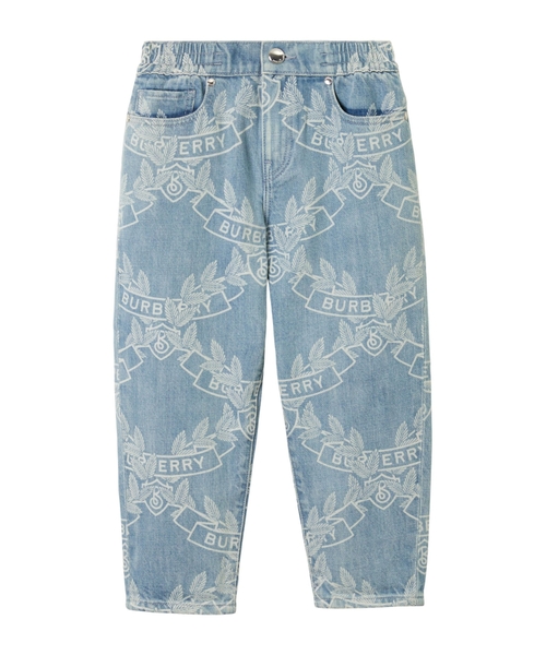 Loqo printli cins şalvar