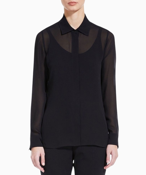 Manche silk georgette shirt