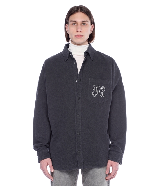 Loqo detallı uzunqol köynək