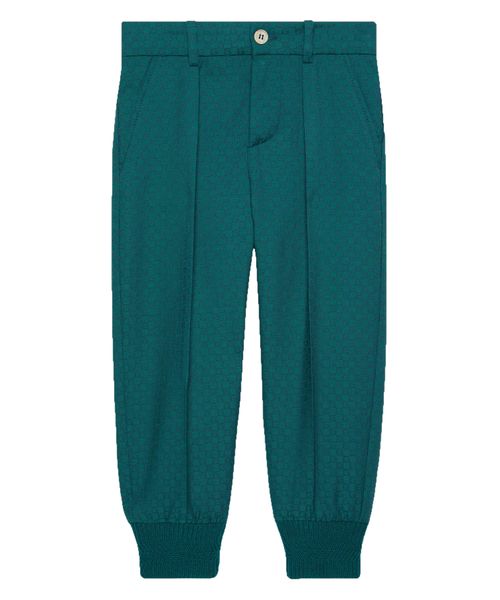 Mini G checked wool trousers