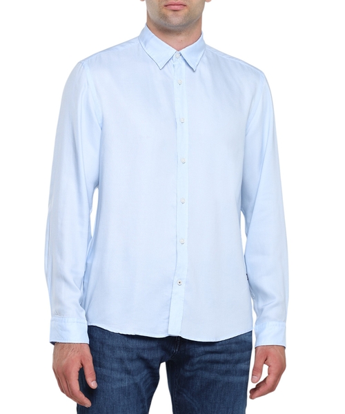 Straight fit shirt with long sleeves
