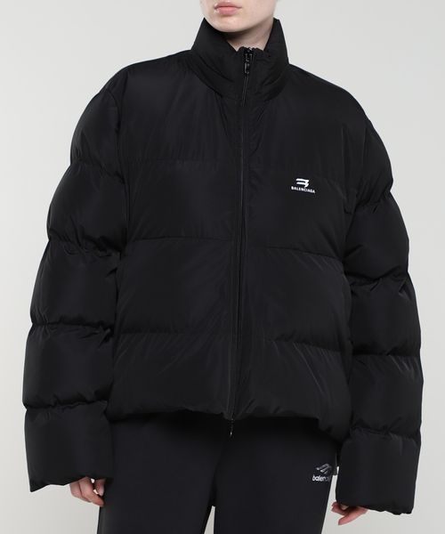 Logo detail quilted jacket