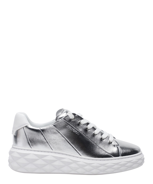 Diamond Light Maxi metallic leather sneakers
