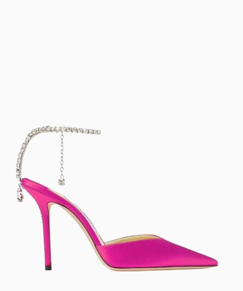 Saeda crystals embellished pumps
