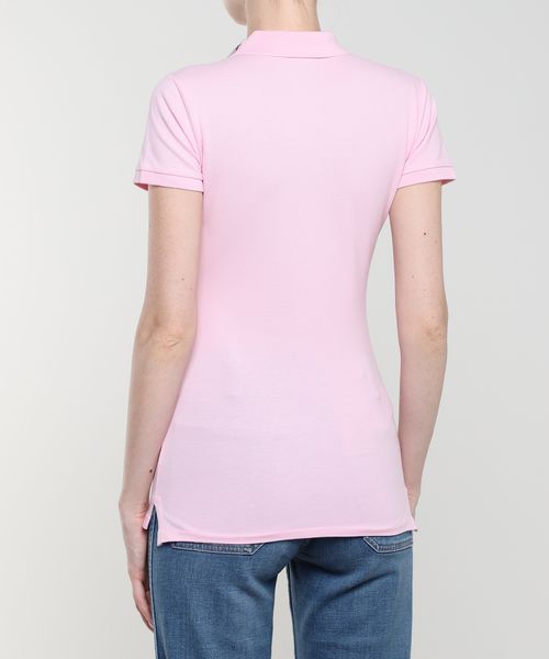 トップス Embroidery Polo Sweatshirt powder pink Logo embroidered short sleeve polo | Emporium