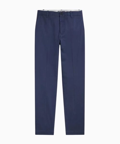 Cropped straight-fit trousers