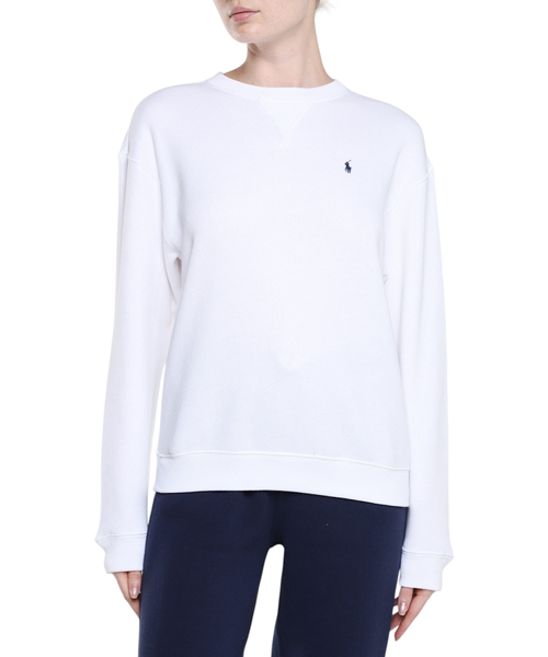 Logo embroidered long-sleeve sweatshirt