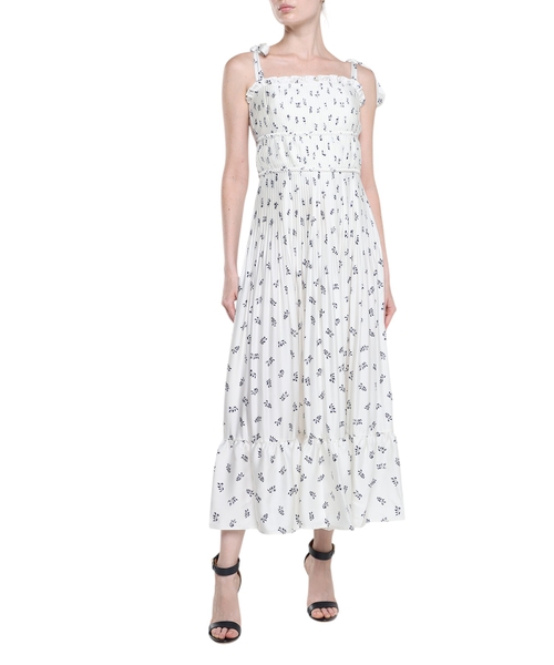 Платье без рукавов с цветочным принтом