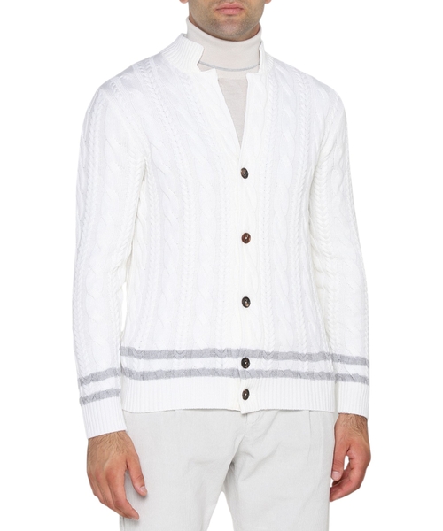 Button fastening knitted cardigan