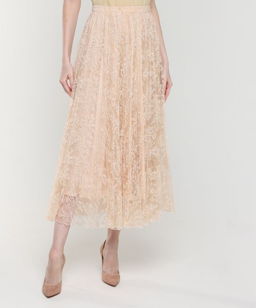 High waist lace midi skirt hotsell