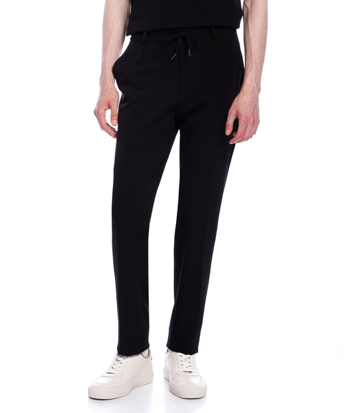 İpli bel hissəli düz biçimli şalvar