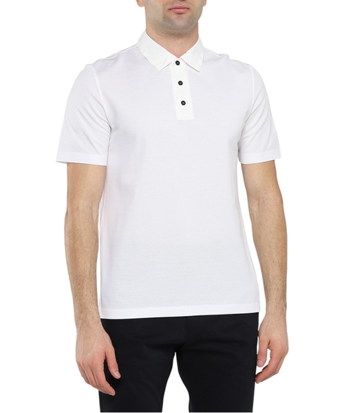 Поло прямого кроя с короткими рукавами