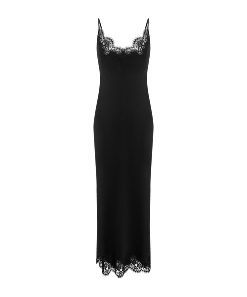 Lace design long chemise