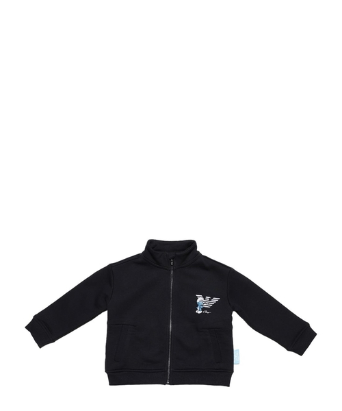 Long sleeve cardigan with zip fastening