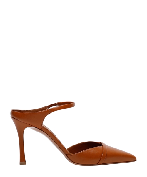 High-heel leather mule shoes #1