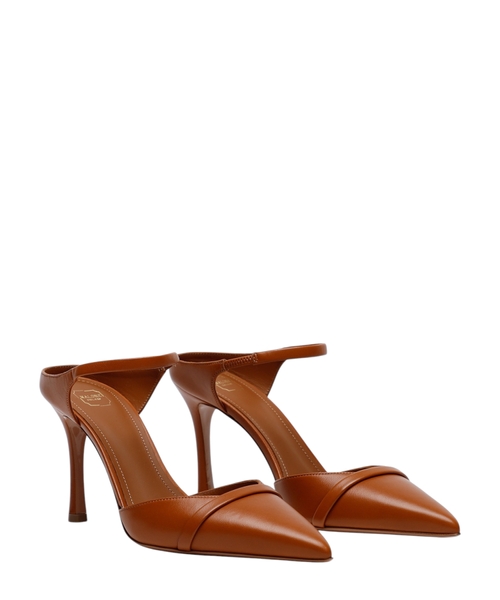 High-heel leather mule shoes #2