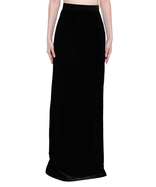 Maxi velvet skirt
