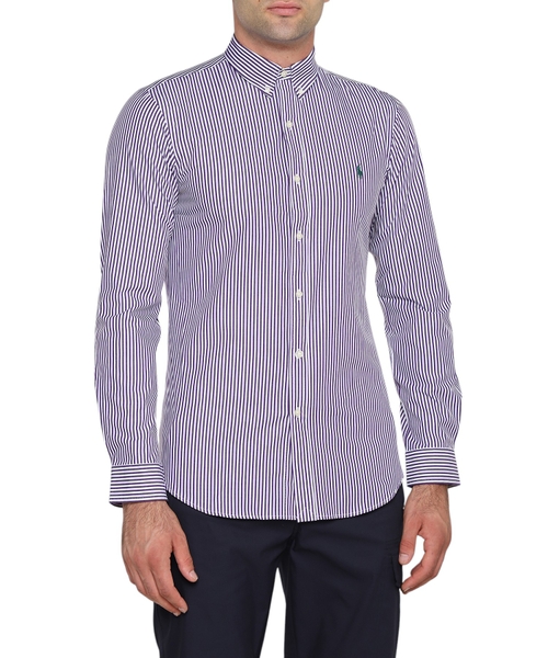 Рубашка прямого кроя с длинными рукавами