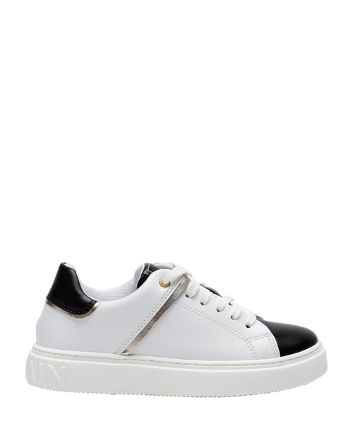 Leather sneakers with logo detail