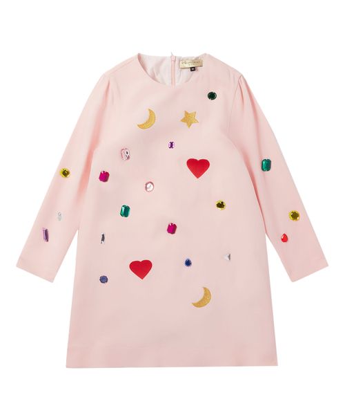 Long sleeve straight fit dress