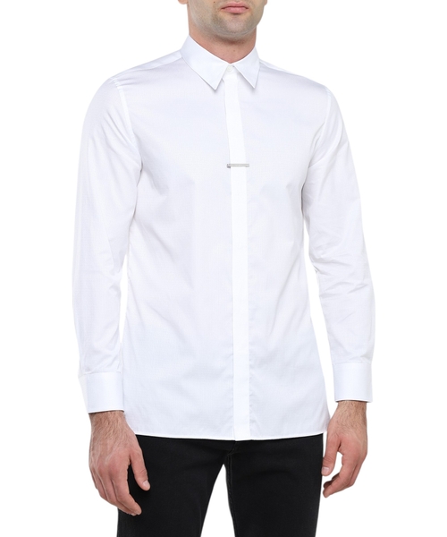 Рубашка с классическим воротником и длинными рукавами